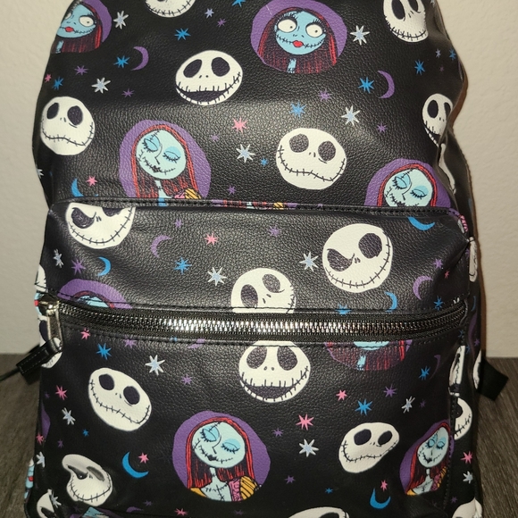 DISNEY TIM BURTON'S THE NIGHTMARE BEFORE CHRISTMAS JACK & SALLY LARGE BACKPACK - Picture 16 of 16